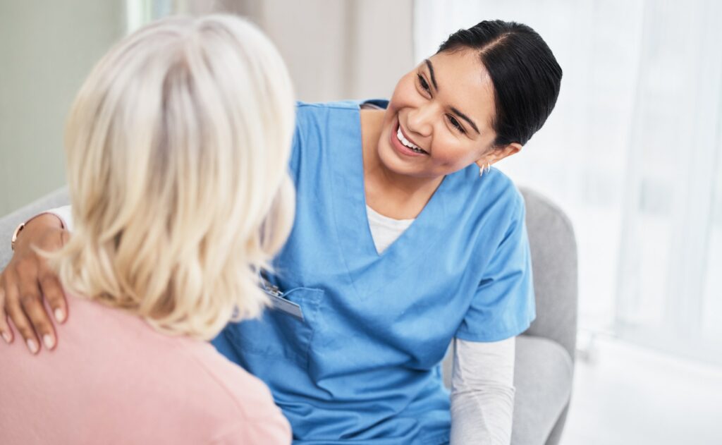 Im so happy that youre feeling better. Shot of a female nurse smiling while talking to her patient.